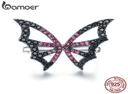 Foto van Sieraden bamoer butterfly open adjustable finger ring for women silver 925 bijoux argent massif fema