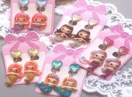Foto van Sieraden beautiful mermaid scales animals cute clip on earrings for kids girls jewelry no pierced ch