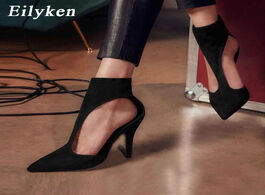 Foto van Schoenen eilyken spring autumn new fashion gladiator pumps ankle zipper pointed toe ladies high heel