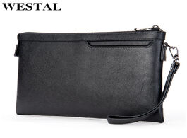 Foto van Tassen westal men s leather clutch bag for wallet long male purse money luxury brand designer 8697