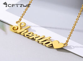 Foto van Sieraden personalized name necklace for women stainless steel gold chain custom necklaces with heart