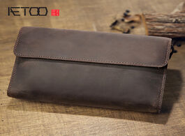 Foto van Tassen aetoo crazy horse leather men s wallet retro phone bag first layer clutch