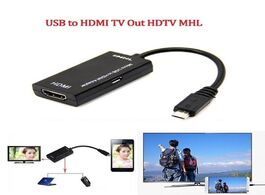 Foto van Elektronica micro usb to hdmi tv out hdtv mhl adapter cable for phone or tablet