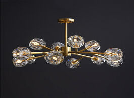 Foto van Lampen verlichting modern american style art crystal copper chandelier lighting creative restaurant 