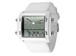 Foto van Horloge unisex watch waterproof dual display lcd alarm chronograph sport digital wrist women quartz 