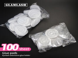 Foto van Schoonheid gezondheid 100pcs disposable eyelash glue holder pallet extension pads stand on plastic g