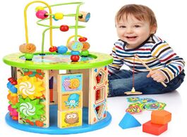 Foto van Speelgoed activity cube puzzle toy 10 in a maze multi purpose education color classification childre