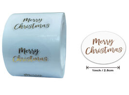Foto van Kantoor school benodigdheden 50 500pcs round clear merry christmas stickers thank you card box packa