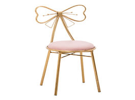 Foto van Meubels modern bow knot golden bar stool iron chair beauty salon furniture nordic princess barstool