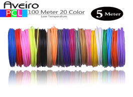 Foto van Computer 50 100 meters 10 20 colors 1.75mm pcl filament plastic for low temperature 3d printing pen 