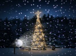 Foto van Lampen verlichting led snowfall projector light snow falling for indoor outdoor christmas snowfake s