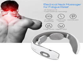 Foto van Schoonheid gezondheid electric pulse neck massager cervical traction collar therapy pain relief stim