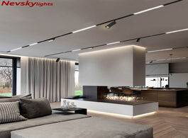 Foto van Lampen verlichting modern recessed magnetic track lights design led lamps rail ceiling system indoor