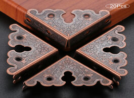 Foto van Bevestigingsmaterialen dreld 20pcs antique iron triangle corner wooden box corners furniture protect