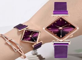 Foto van Horloge luxury creative simple quartz watch women s dress steel mesh watches new clock ladies bracel