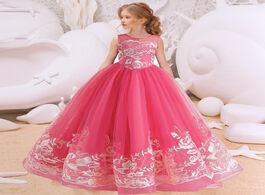 Foto van Baby peuter benodigdheden lace formal dress for girls embroidery wedding princess children tailing p