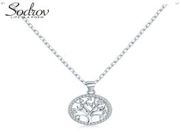 Foto van Sieraden sodrov authentic 925 sterling silver diy life tree necklace ladies nature lucky jewelry