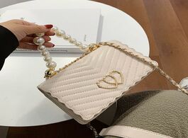 Foto van Tassen sweet lady pearl tote bag 2020 fashion new high quality pu leather women s designer handbag t