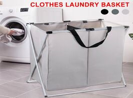Foto van Huis inrichting large foldable laundry basket organizer dirty clothes hamper sorter one or two grids