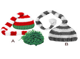 Foto van Baby peuter benodigdheden christmas cap photography prop newborn hat plush handmade knitting long ta