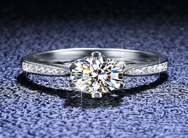 Foto van Sieraden natural cubic zircon crystal rhinestone cz ring female women 925 silver engagement wedding 