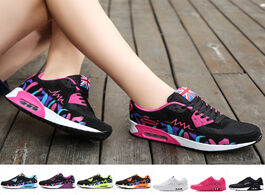 Foto van Schoenen veamors women running sneakers causal lace up air cushion breathable mesh sport shoes ladie