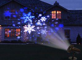 Foto van Lampen verlichting led snowfall projector lights christmas snowflake lamp outdoor party wedding snow
