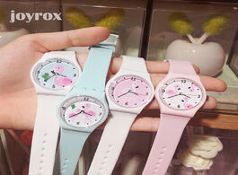 Foto van Horloge new silicone candy jelly color student watch girls clock fashion flamingo watches children w