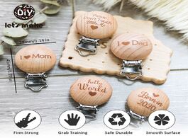 Foto van Baby peuter benodigdheden let s make 50pc diy wooden craft engraved logo pacifier holder for nipple 