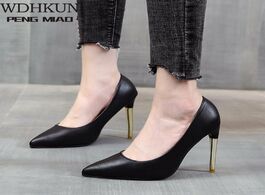 Foto van Schoenen white round head high heels thin elegant single shoes sexy pumps professional women s large