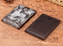 Foto van Tassen rfid men s genuine leather money clips fashion high quality bifold wallets mini male purse cl
