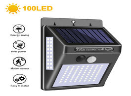 Foto van Lampen verlichting urijk 100 led solar light outdoor lamp waterproof powered pir motion sensor wall 