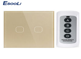Foto van Elektrisch installatiemateriaal esooli eu uk standard 1 2 3 gang wireless remote control light touch