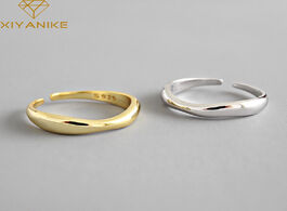 Foto van Sieraden xiyanike 925 sterling silver irregular wave rings trendy simple geometric handmade jewelry 