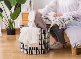 Foto van Huis inrichting nordic cotton linen laundry basket folding hamper home decoration accessories waterp
