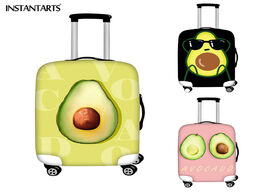 Foto van Tassen instantarts cute avocado green patterns luggage cover women men travel accessories thick suit