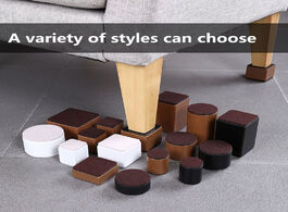 Foto van Meubels 4pcs set of table heightening foot pads round wear resistant furniture floor protection mats