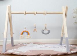 Foto van Speelgoed 1set nordic cartoon baby wooden gym fitness frame rack hanging pendant toys kit toddler in