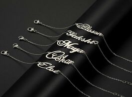 Foto van Sieraden skyrim personalized name bracelet women girls stainless steel chain letter customized charm