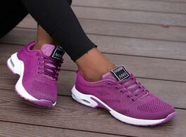 Foto van Schoenen ladies trainers casual mesh sneakers pink women flat shoes lightweight soft breathable foot