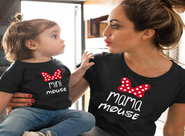 Foto van Baby peuter benodigdheden mama and mini family matching clothes cotton kawaii bow tshirt mommy me to