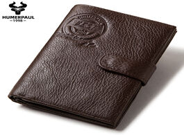 Foto van Tassen leather men rfid business passport covers holder multi function id bank card case male wallet