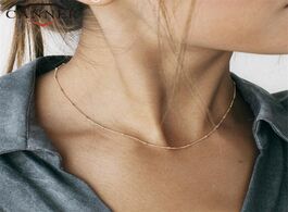 Foto van Sieraden 925 sterling silver choker necklace women bead chain gold rose color wholesale
