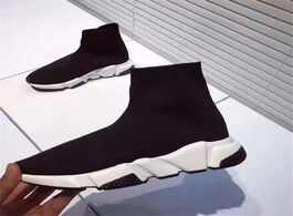 Foto van Schoenen plus size 43 44 45 paris socks shoes women breathable knitting sock boots speed trainers sn