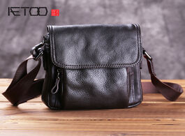 Foto van Tassen aetoo mini men s bag leather shoulder carry on casual stiletto