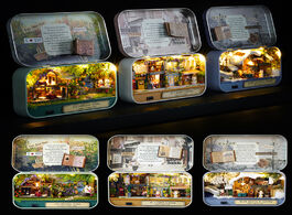 Foto van Speelgoed diy wooden house miniaturas with furniture miniature dollhouse toys for children birthday 