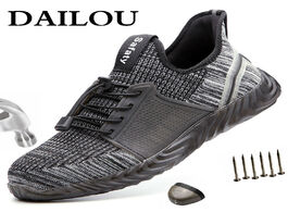 Foto van Schoenen dailou outdoor men and women safety boots breathable shoes all season ultra light soft bott