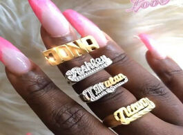 Foto van Sieraden aurolaco 2020 new personality hip hop ring women custom name gold fashion punk letter gift