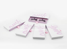 Foto van Schoonheid gezondheid simple style mink eyelashes packaging box custom lashbox package with logo fre