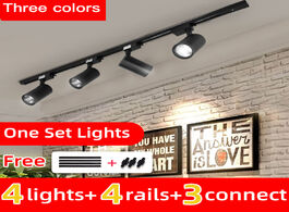 Foto van Lampen verlichting whole set led track light 12 20 30 40w cob lights aluminum rails lighting fixture